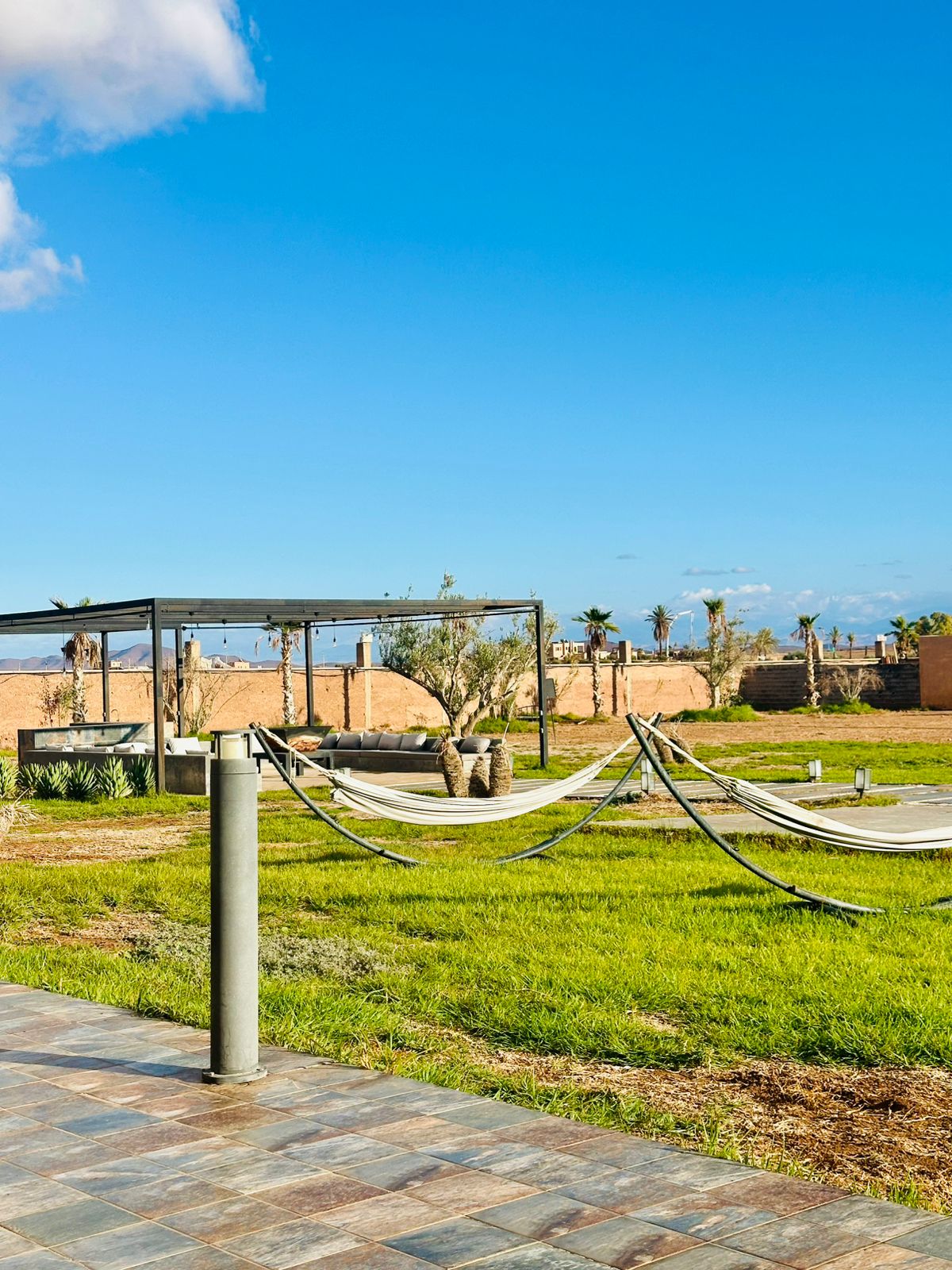Hamacs et pergola